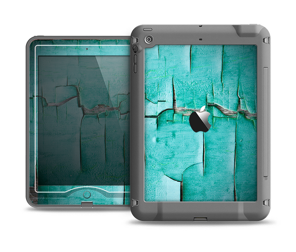 The Peeling Teal Paint Apple iPad Air LifeProof Nuud Case Skin Set