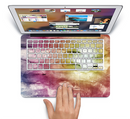 The Pink-Yellow-Blue Grunge Painted Surface Skin Set for the Apple MacBook Pro 13" with Retina Display