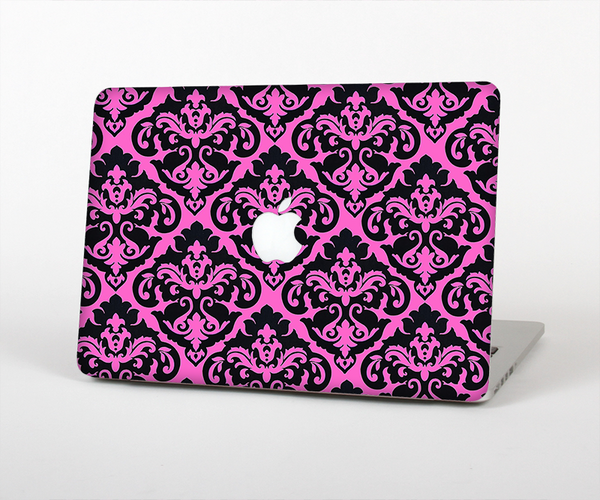 The Pink & Black Delicate Pattern Skin Set for the Apple MacBook Pro 15" with Retina Display