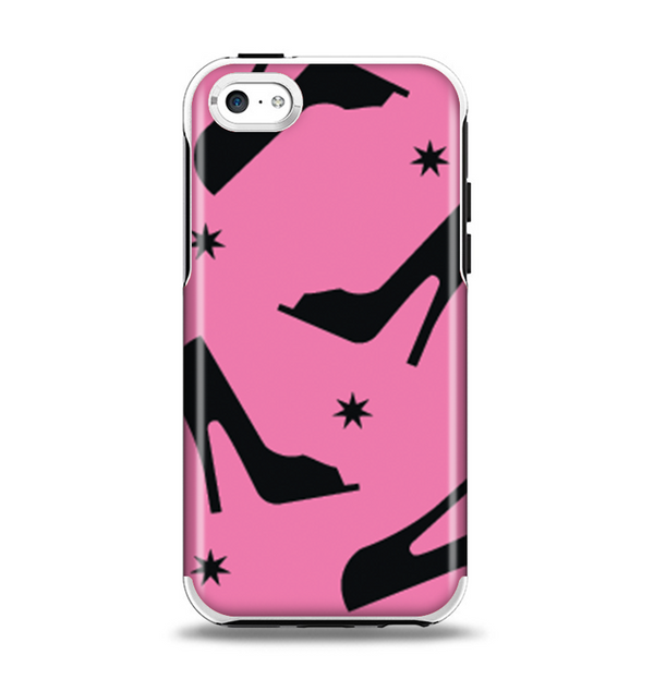 The Pink & Black High-Heel Pattern V12 Apple iPhone 5c Otterbox Symmetry Case Skin Set
