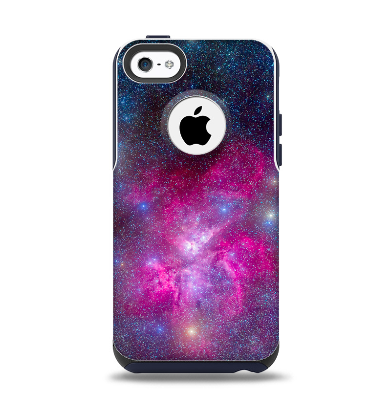 The Pink & Blue Galaxy Apple iPhone 5c Otterbox Commuter Case Skin Set