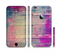 The Pink & Blue Grunge Wood Planks Sectioned Skin Series for the Apple iPhone 6