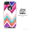 The Pink & Blue V1 Chevron Pattern Skin For The iPhone 4-4s or 5-5s Otterbox Commuter Case