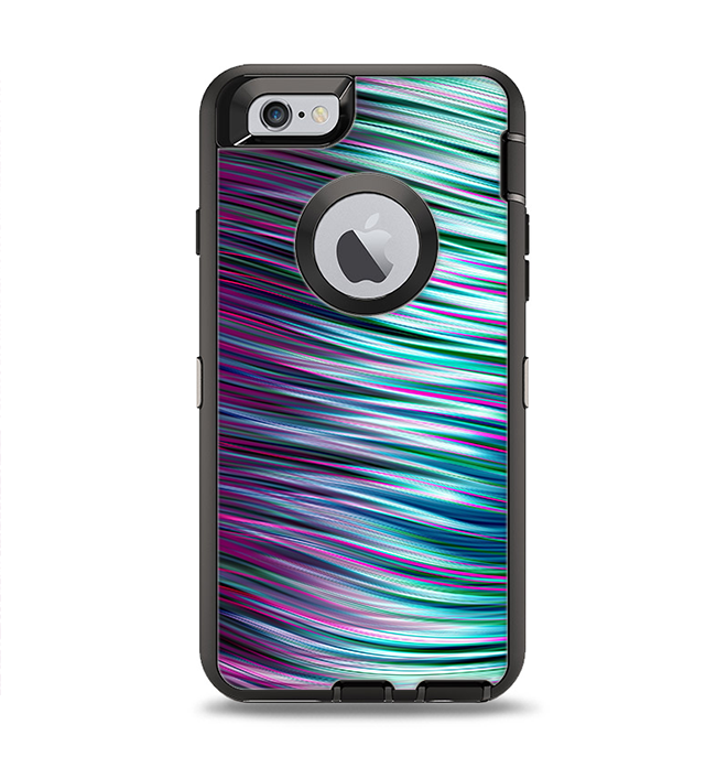 The Pink & Blue Vector Swirly HD Strands Apple iPhone 6 Otterbox Defender Case Skin Set