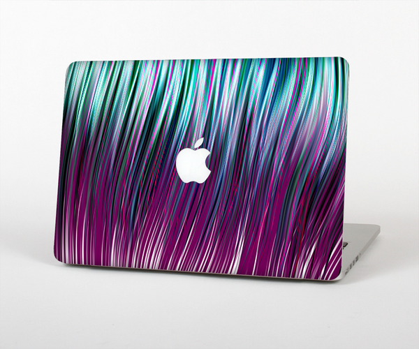 The Pink & Blue Vector Swirly HD Strands Skin Set for the Apple MacBook Pro 15" with Retina Display
