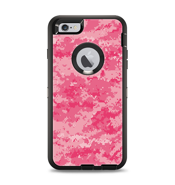 The Pink Digital Camouflage Apple iPhone 6 Plus Otterbox Defender Case Skin Set