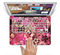 The Pink Grungy Floral Abstract Skin Set for the Apple MacBook Pro 13" with Retina Display