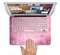 The Pink Grungy Surface Texture Skin Set for the Apple MacBook Pro 13" with Retina Display