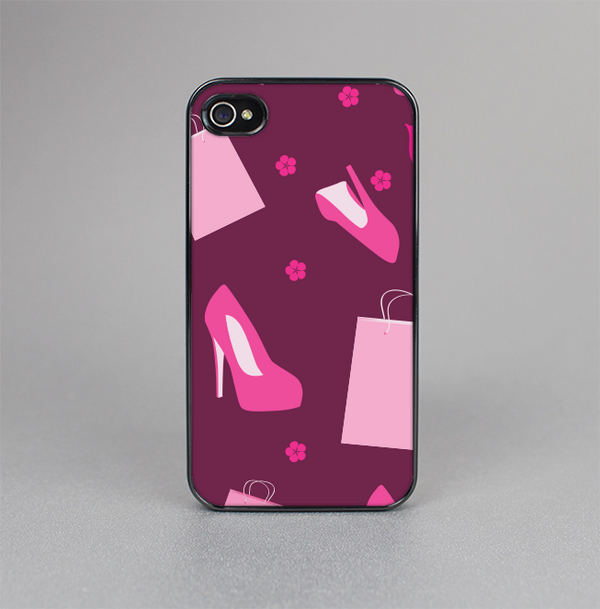 The Pink High Heel Shopping Pattern Skin-Sert for the Apple iPhone 4-4s Skin-Sert Case