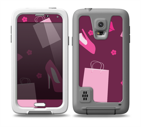 The Pink High Heel Shopping Pattern Skin Samsung Galaxy S5 frē LifeProof Case