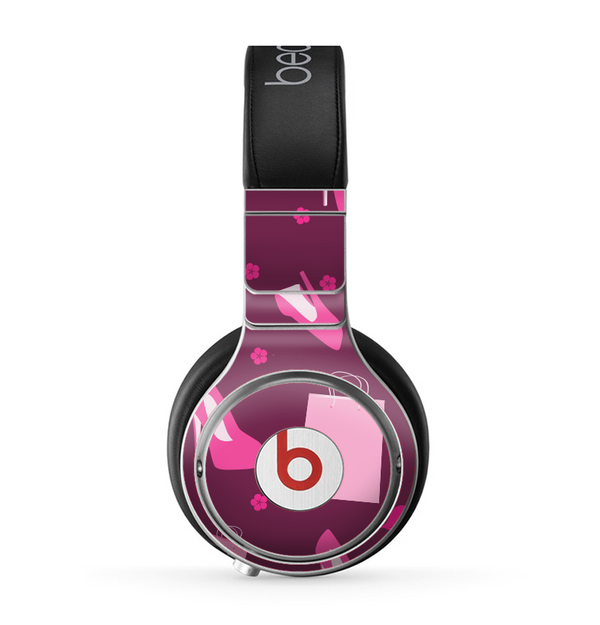 The Pink High Heel Shopping Pattern Skin for the Beats by Dre Pro Headphones