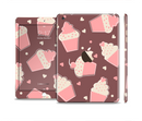 The Pink Outlined Cupcake Pattern Full Body Skin Set for the Apple iPad Mini 3