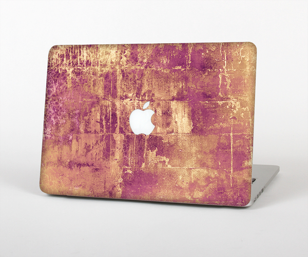 The Pink Paint Splattered Brick Wall Skin Set for the Apple MacBook Pro 13" with Retina Display
