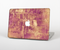 The Pink Paint Splattered Brick Wall Skin Set for the Apple MacBook Pro 15" with Retina Display