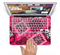 The Pink Patched Animal Print Skin Set for the Apple MacBook Pro 13" with Retina Display