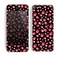 The Pink Paw Prints on Black Skin for the Apple iPhone 5c