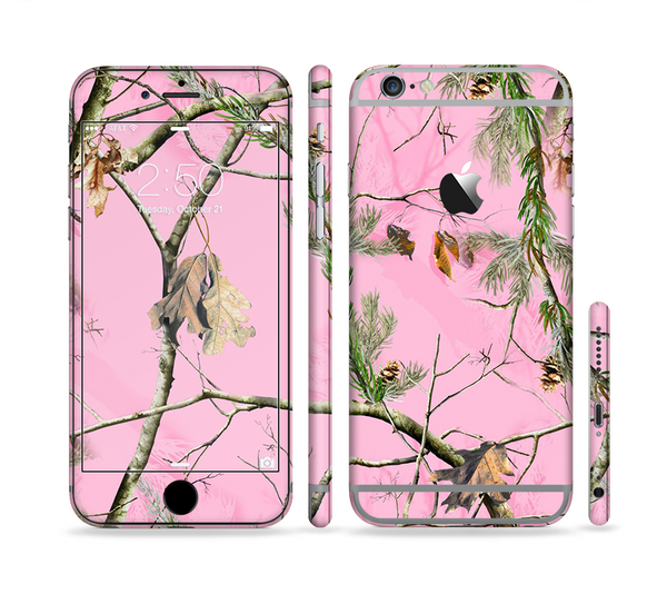 The Pink Real Camouflage Sectioned Skin Series for the Apple iPhone 6s Plus