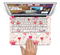 The Pink, Red and Tan Heart Balloon Pattern Skin Set for the Apple MacBook Pro 13" with Retina Display