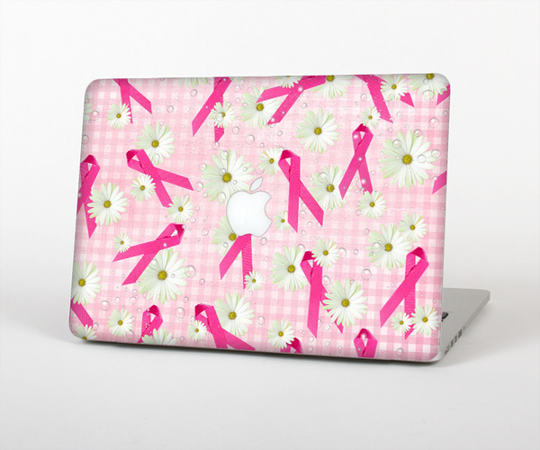 The Pink Ribbon Collage Breast Cancer Awareness Skin Set for the Apple MacBook Pro 13" with Retina Display