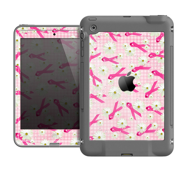 The Pink Ribbon Collage Breast Cancer Awareness Skin for the Apple iPad Mini fr_ LifeProof Case