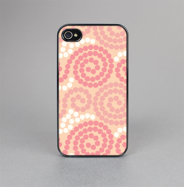 The Pink Spiral Polka Dots Skin-Sert for the Apple iPhone 4-4s Skin-Sert Case