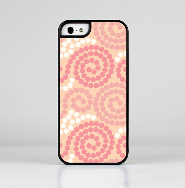 The Pink Spiral Polka Dots Skin-Sert for the Apple iPhone 5-5s Skin-Sert Case