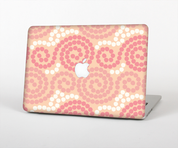 The Pink Spiral Polka Dots Skin Set for the Apple MacBook Pro 15" with Retina Display