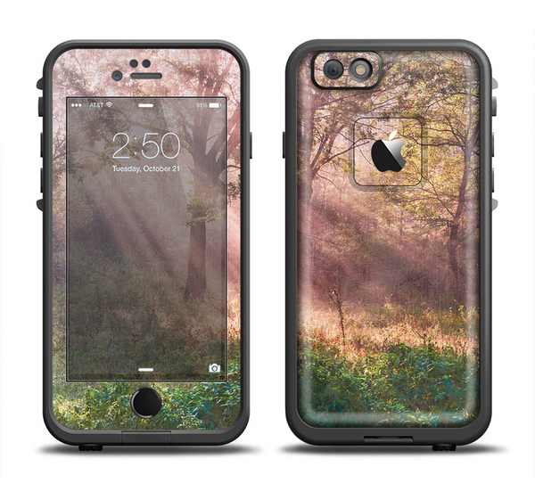 The Pink Sun Ray Meadow Apple iPhone 6 LifeProof Fre Case Skin Set