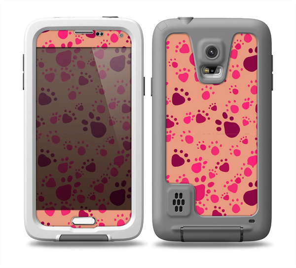The Pink & Tan Paw Prints Skin Samsung Galaxy S5 frē LifeProof Case