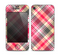 The Pink & Tan Plaid Layered Pattern V5 Skin for the Apple iPhone 4-4s