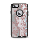 The Pink & Teal Lace Design Apple iPhone 6 Otterbox Defender Case Skin Set