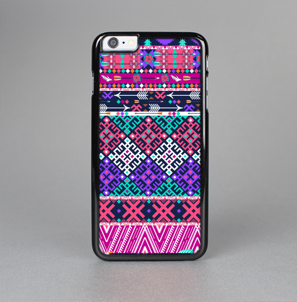 The Pink & Teal Modern Colored Aztec Pattern Skin-Sert Case for the Apple iPhone 6 Plus