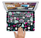 The Pink & Teal Owl Collaged Vector Shapes Skin Set for the Apple MacBook Pro 13" with Retina Display
