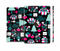 The Pink & Teal Owl Collaged Vector Shapes Full Body Skin Set for the Apple iPad Mini 3