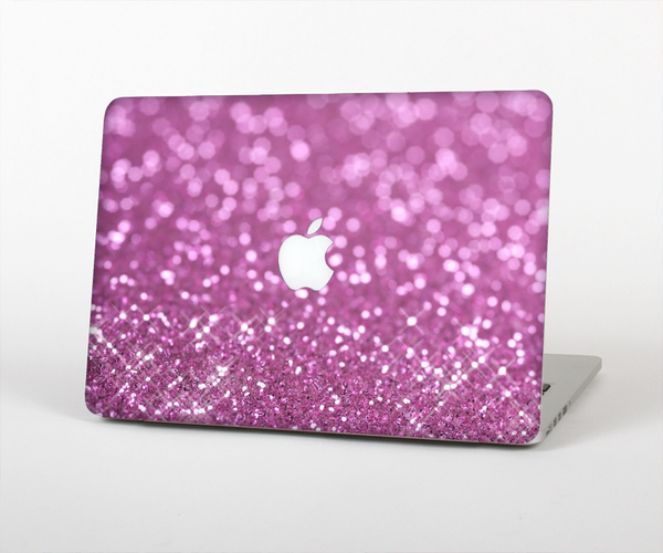 The Pink Unfocused Glimmer Skin Set for the Apple MacBook Pro 13" with Retina Display