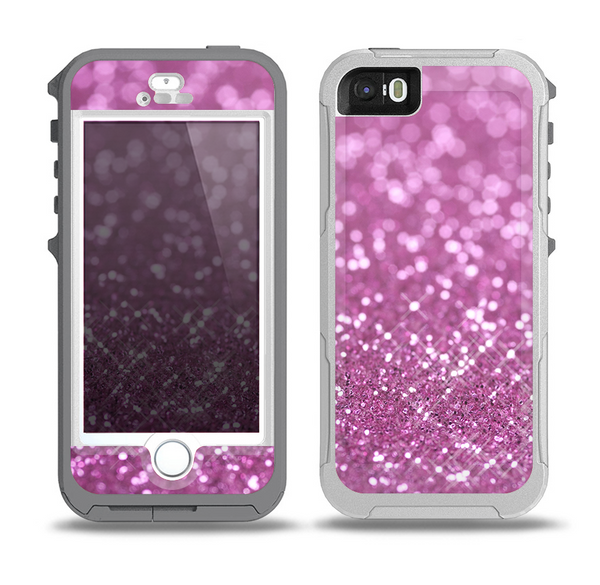 The Pink Unfocused Glimmer Skin for the iPhone 5-5s OtterBox Preserver WaterProof Case