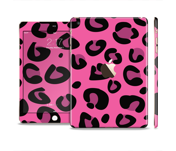 The Pink Vector Cheetah Print Full Body Skin Set for the Apple iPad Mini 3