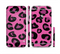 The Pink Vector Cheetah Print Sectioned Skin Series for the Apple iPhone 6s