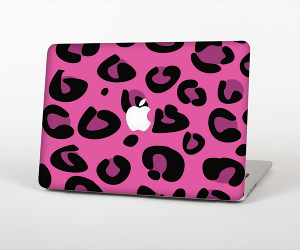 The Pink Vector Cheetah Print Skin Set for the Apple MacBook Pro 15" with Retina Display