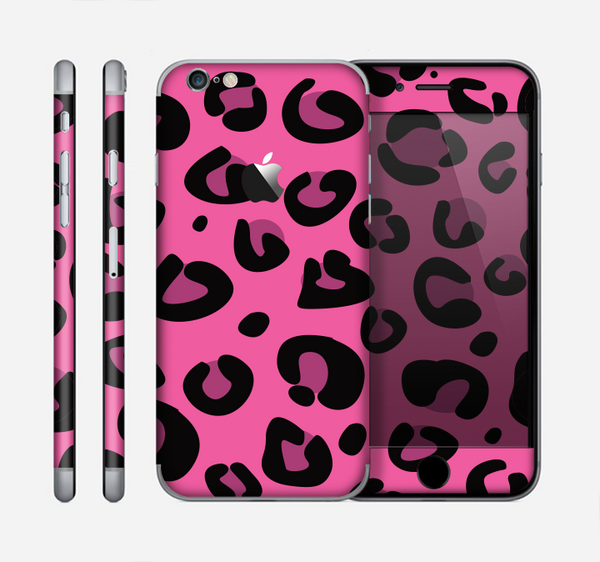 The Pink Vector Cheetah Print Skin for the Apple iPhone 6