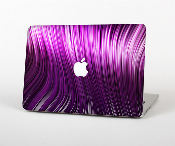 The Pink Vector Swirly HD Strands Skin Set for the Apple MacBook Pro 13" with Retina Display