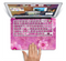 The Pink Vintage Flowers with Swirls Skin Set for the Apple MacBook Pro 13" with Retina Display