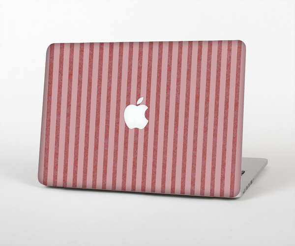 The Pink Vintage Stripe Pattern v7 Skin Set for the Apple MacBook Pro 13" with Retina Display