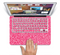 The Pink & White Abstract Illustration V3 Skin Set for the Apple MacBook Pro 13" with Retina Display