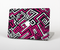 The Pink & White Abstract Maze Pattern Skin Set for the Apple MacBook Pro 13" with Retina Display