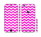 The Pink & White Chevron Pattern Sectioned Skin Series for the Apple iPhone 6