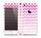 The Pink & White Ombre Chevron Pattern Skin Set for the Apple iPhone 5s