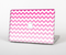 The Pink & White Ombre Chevron Pattern Skin Set for the Apple MacBook Pro 13" with Retina Display