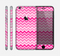 The Pink & White Ombre Chevron V2 Pattern Skin for the Apple iPhone 6