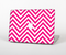 The Pink & White Sharp Chevron Pattern Skin Set for the Apple MacBook Pro 13" with Retina Display